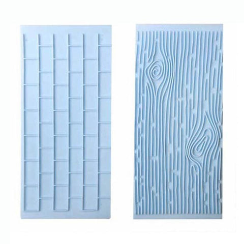 WOODGRAIN / BRICK IMPRESSION MAT x 2 - Whip It Up Cake Supplies