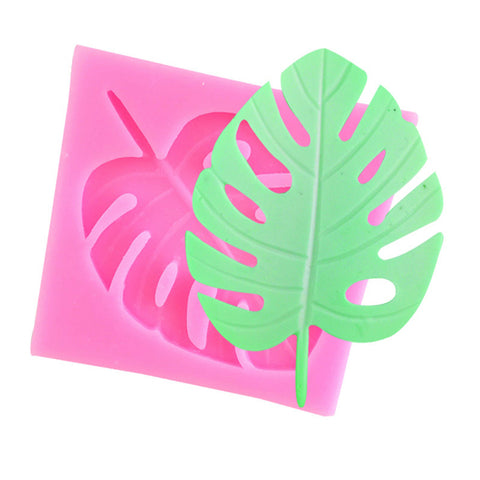 TROPICAL LEAF SILICONE MOULD 7cm - Whip It Up Cake Supplies