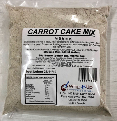 CARROT CAKE MIX 500g