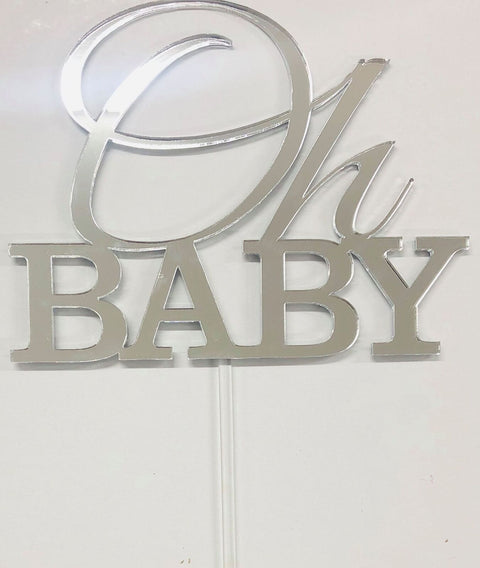 OH BABY CAKE TOPPERS ACRYLIC & WOOD - Whip It Up Cake Supplies