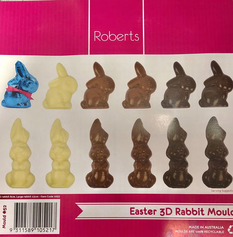 3D RABBIT SITTING / STANDING CHOCOLATE MOULD