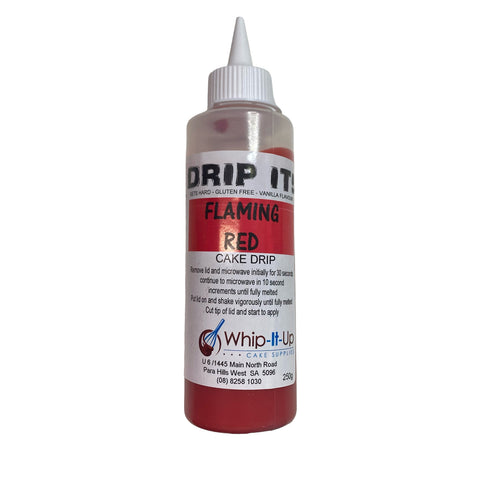 FLAMING RED - DRIP IT! 250ml - DRIP FOR CAKES