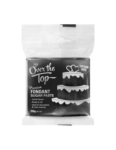 SUPER BLACK FONDANT 250g by OVER THE TOP
