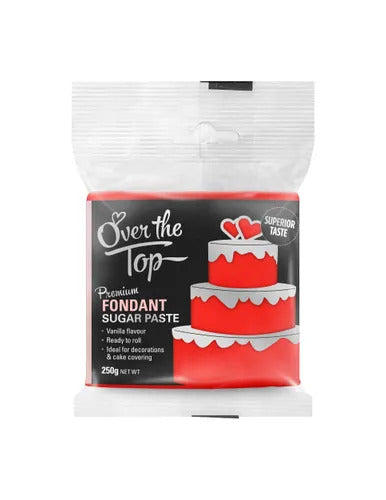 SUPER RED FONDANT 250g by OVER THE TOP