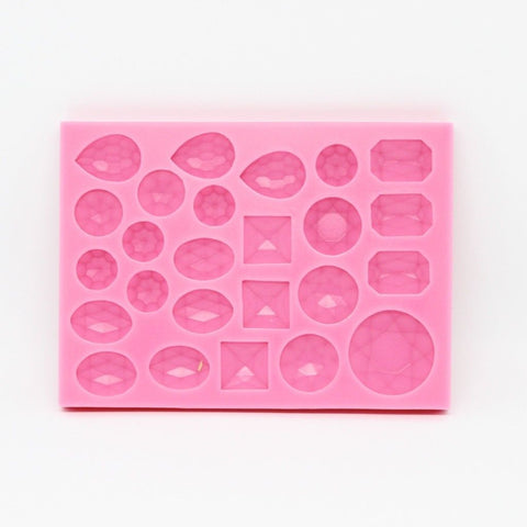 LARGE GEM SILICONE MOULD 25 designs - Whip It Up Cake Supplies