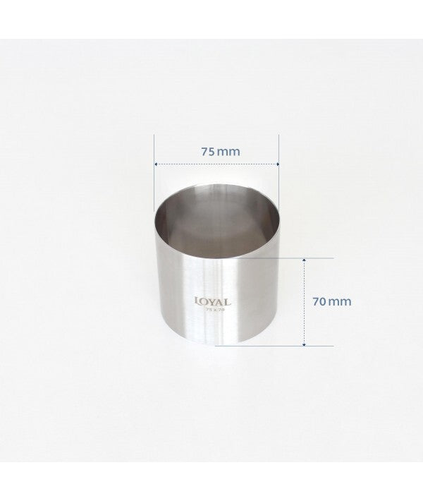 FOOD STACKER / RING 75mm x 70mm STAINLESS STEEL | Whip It Up Cake Supplies