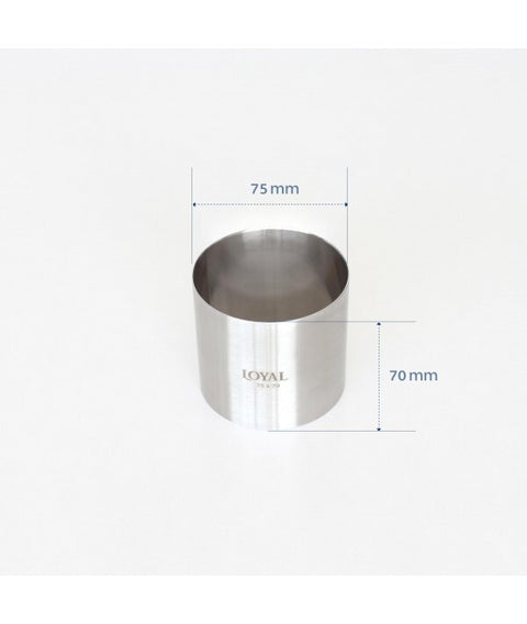 FOOD STACKER / RING 75mm x 70mm STAINLESS STEEL
