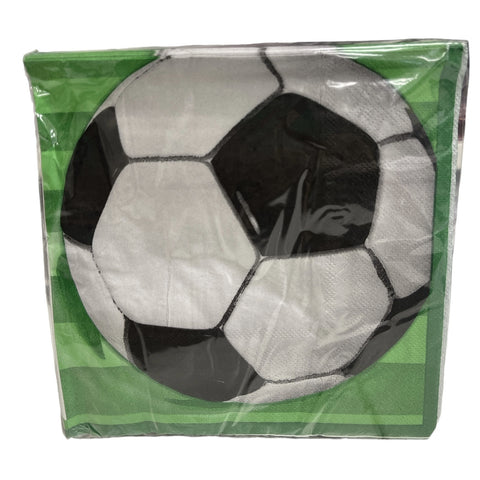 SOCCER LUNCH NAPKINS 16 pack - 2 PLY