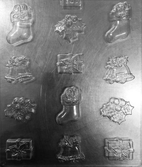 CHRISTMAS ASSORTED CHOCOLATE MOULDS x 12