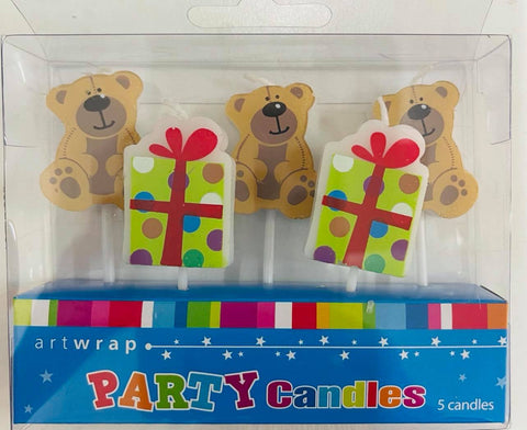 TEDDIES CANDLES & PRESENTS 5 pack - Whip It Up Cake Supplies