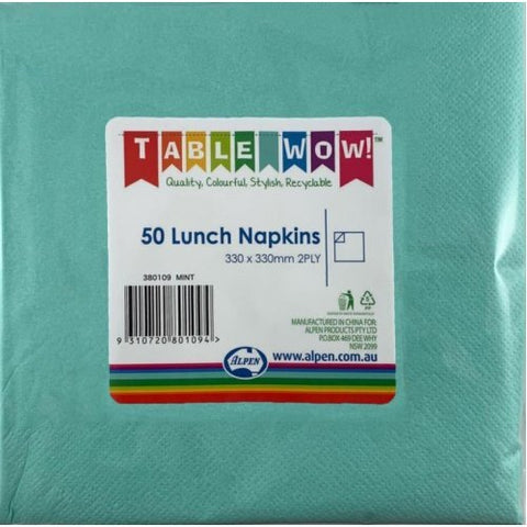 MINT LUNCH NAPKINS 50 pk 2 PLY