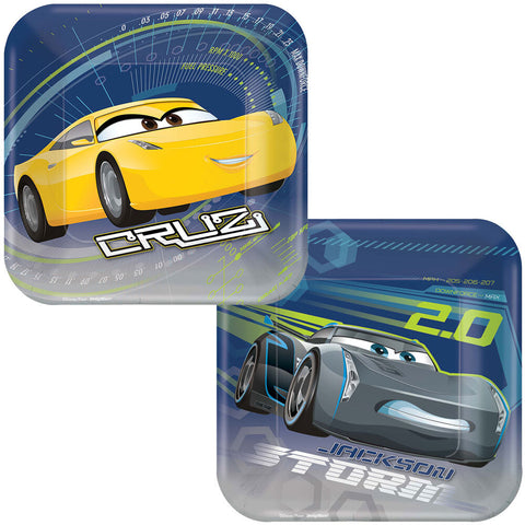 CARS 3 SNACK PLATES 7" - 6 pack