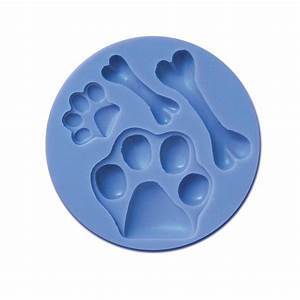 PAW PRINT & BONE SILICONE MOULD x 4 - Whip It Up Cake Supplies