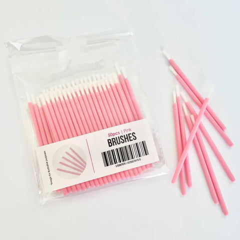 PINK PAINT BRUSHES 50 pack -PYO READY