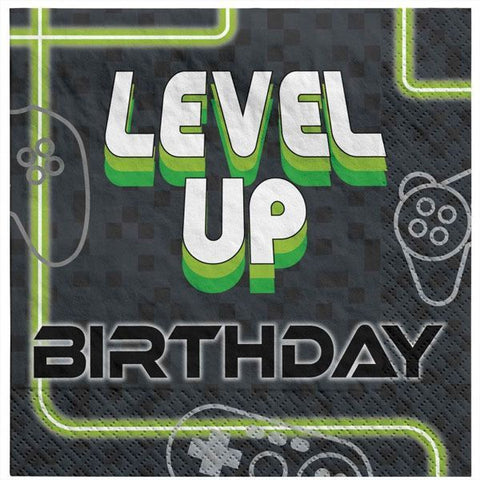 LEVEL UP GAMING LUNCH NAPKINS 16 pack