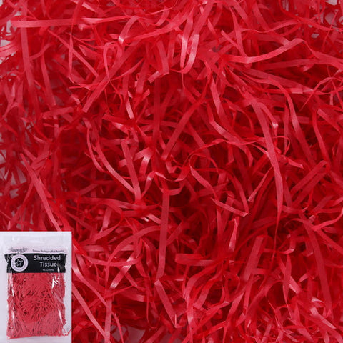 RED TISSUE SHRED 40gms - Whip It Up Cake Supplies