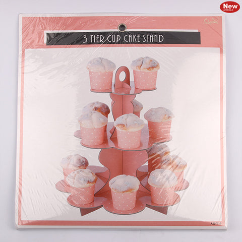 CORAL 3 TIER CUPCAKE STAND
