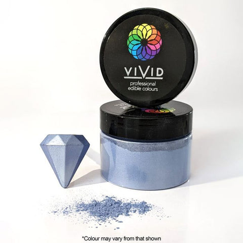 VIVID BABY BLUE METALLIC EDIBLE DUST 50g