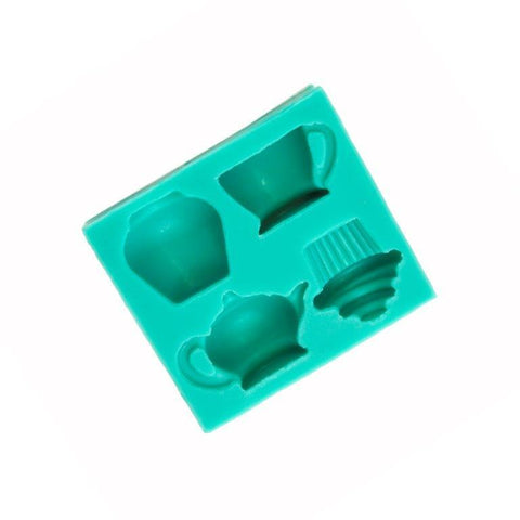 HIGH TEA SILICONE MOULD 4 cavity - Whip It Up Cake Supplies