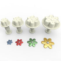 FLOWER PLUNGER CUTTERS 4 piece with veining