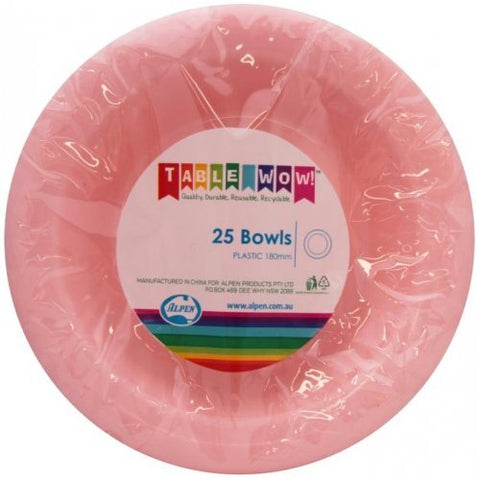 LIGHT PINK BOWLS 25pk - Whip It Up Cake Supplies