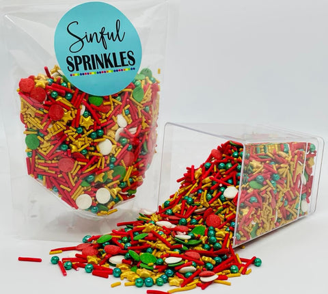 CHRISTMAS GOLD SINFUL SPRINKLES 100g