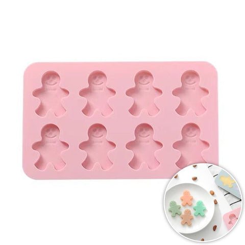 GINGERBREAD MAN SILICONE MOULD 8 cavity