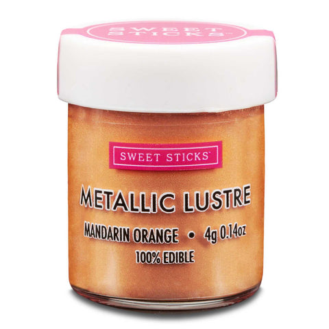 MANDARIN ORANGE LUSTRE DUST 4g by SWEET STICKS - Whip It Up Cake Supplies