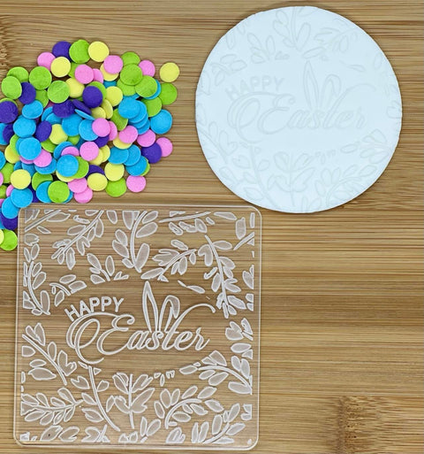 HAPPY EASTER LEAF PATTERN - RAISE IT UP COOKIE STAMP