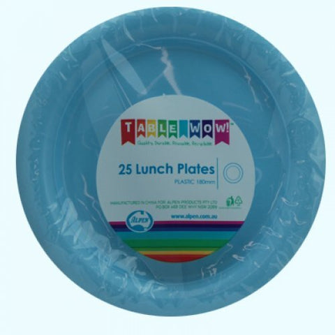 LIGHT BLUE LUNCH PLATES 25pk - Whip It Up Cake Supplies