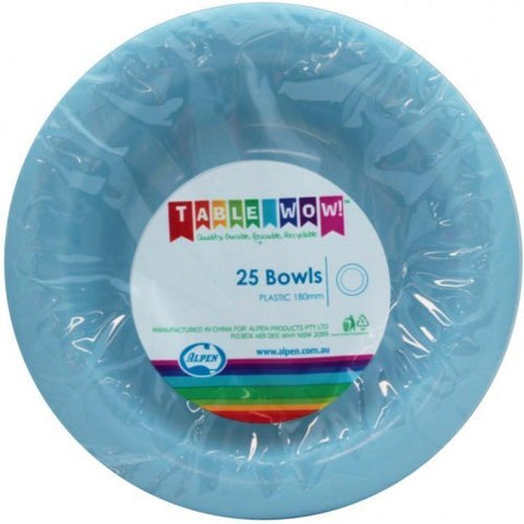 LIGHT BLUE BOWLS 25pk - Whip It Up Cake Supplies