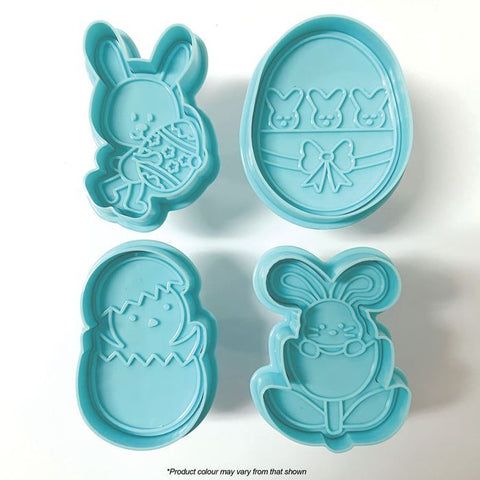 EASTER BUNNY PLUNGERS CUTTERS 4 pack