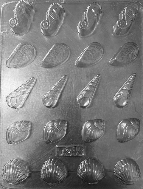 SHELLS / SEAHORSE CHOCOLATE MOULD x 20 - Whip It Up Cake Supplies