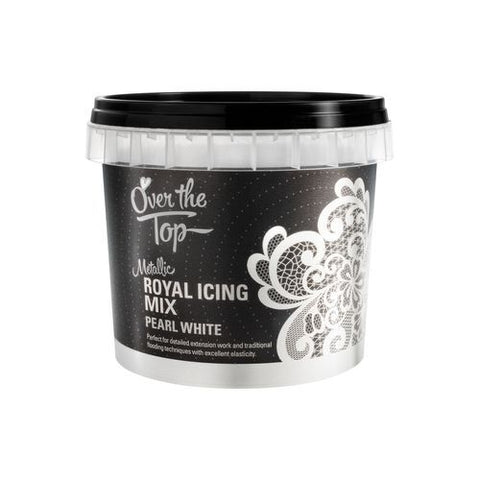 PEARL WHITE METALLIC ROYAL ICING MIX 150gm - Whip It Up Cake Supplies