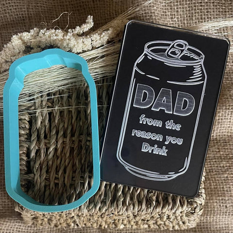 DAD FROM THE REASON YOU DRINK - RAISE IT UP STAMP & CUTTER SET 10.3cm x 5.5cm