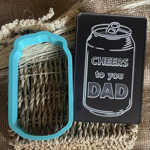 CHEERS TO YOU DAD - RAISE IT UP STAMP & CUTTER SET 10.3cm x 5.5cm
