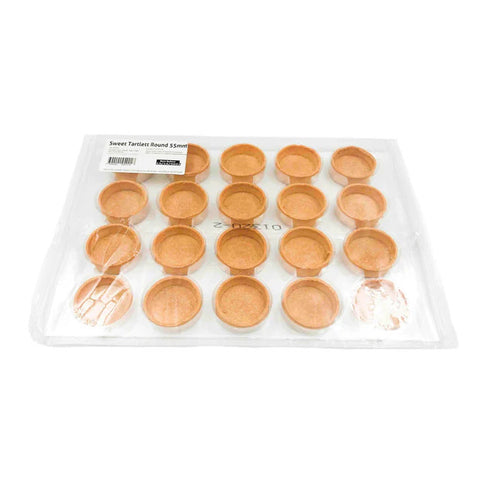 TART SHELL SWEET ROUND MEDIUM 55mm x 20 - Whip It Up Cake Supplies