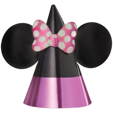 MINNIE MOUSE FOREVER PARTY CONE HATS 6 pack