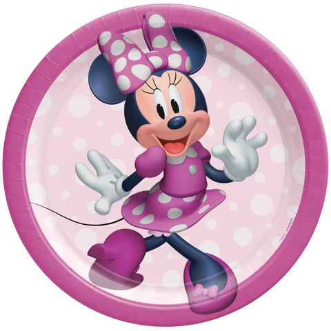 MINNIE MOUSE FOREVER 17cm PAPER PLATES 8 pack - Whip It Up Cake Supplies