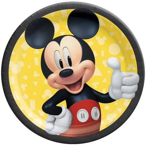 MICKEY MOUSE FOREVER 23cm PAPER PLATES 8 pack - Whip It Up Cake Supplies