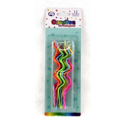 TWISTED SLIM CANDLES 12 pack - Whip It Up Cake Supplies