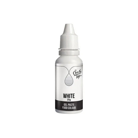 WHITE GEL PASTE COLOUR by OVER THE TOP 25g - Whip It Up Cake Supplies