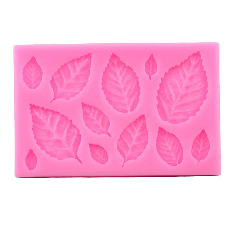 ASSORTED LEAVES SILICONE MOULD x 12 cavity - Whip It Up Cake Supplies