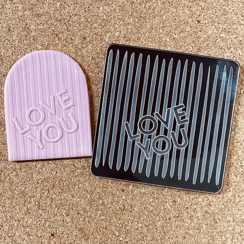 LOVE YOU STRIPED - RAISE IT UP COOKIE STAMP