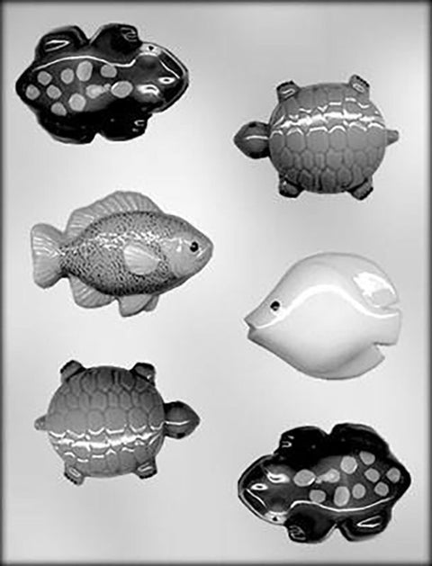 FISH, FROGS AND TURTLES CHOCOLATE MOULD - Whip It Up Cake Supplies