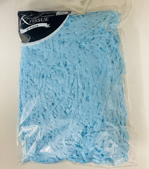 BABY BLUE TISSUE SHRED 40gms - Whip It Up Cake Supplies