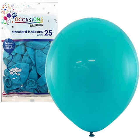 TEAL 30cm BALLOONS 25 pack - Whip It Up Cake Supplies