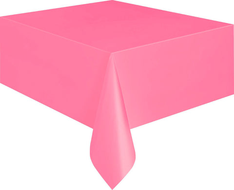 HOT PINK PLASTIC TABLECOVER 1.37m x 2.74m - Whip It Up Cake Supplies