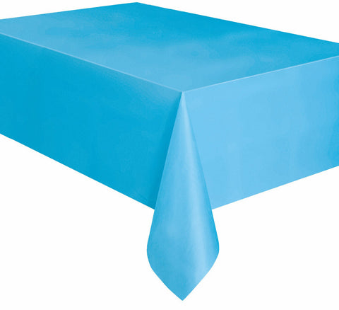 POWDER BLUE PLASTIC TABLECOVER 1.37m x 2.74m - Whip It Up Cake Supplies