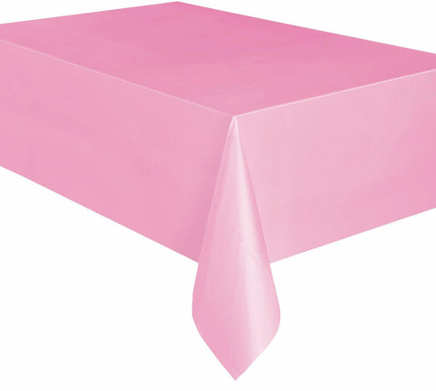 LOVELY PINK PLASTIC TABLECOVER 1.37m x 2.74m - Whip It Up Cake Supplies